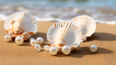 手工设计风格的贝壳摄影图片