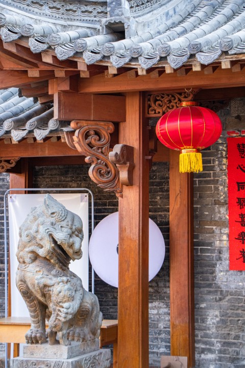 喜气洋洋的红色灯笼高清图版权图片下载
