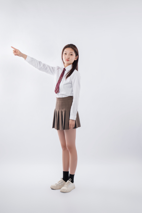 私立高校学生校服高清图版权图片下载
