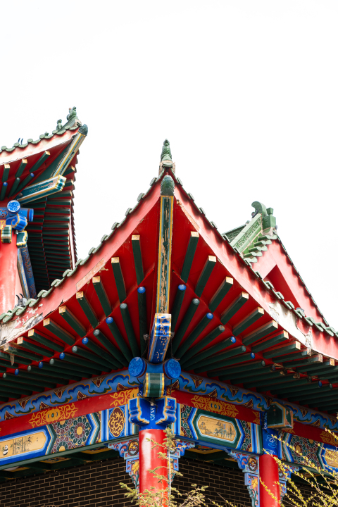 特色古代建筑屋檐实拍图版权图片下载