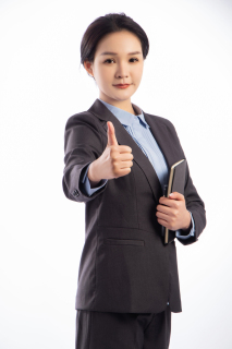 给对方点赞的职业女性高清图