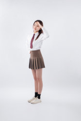 系领带西装校服学生实拍图