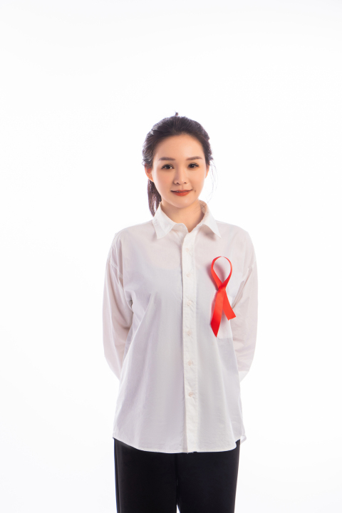 红丝带女性帮助活动图版权图片下载