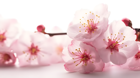 空灵温柔的粉花摄影图