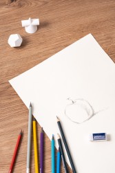 立体组合图形素描图