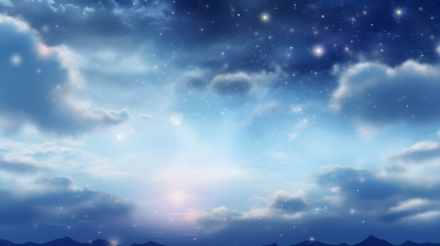 蓝天白云星空摄影图片