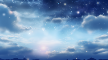 蓝天白云星空摄影图片