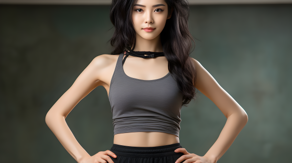 亚洲女生摄影图片
