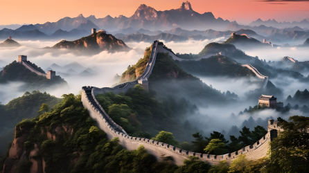 中国长城超现实风景摄影图