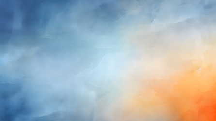 唯美的橙蓝水彩纹理摄影图片