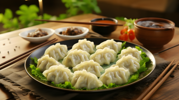饺子摄影图片