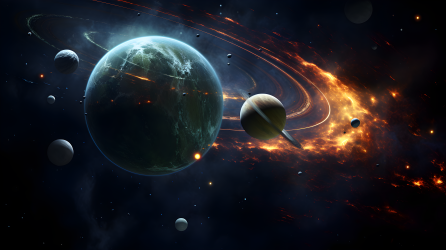 太空银河系行星摄影图片