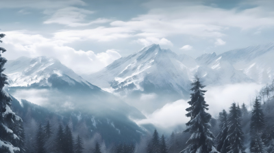 阳光雪景摄影图片