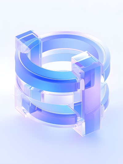 3D透明技术图标摄影图片
