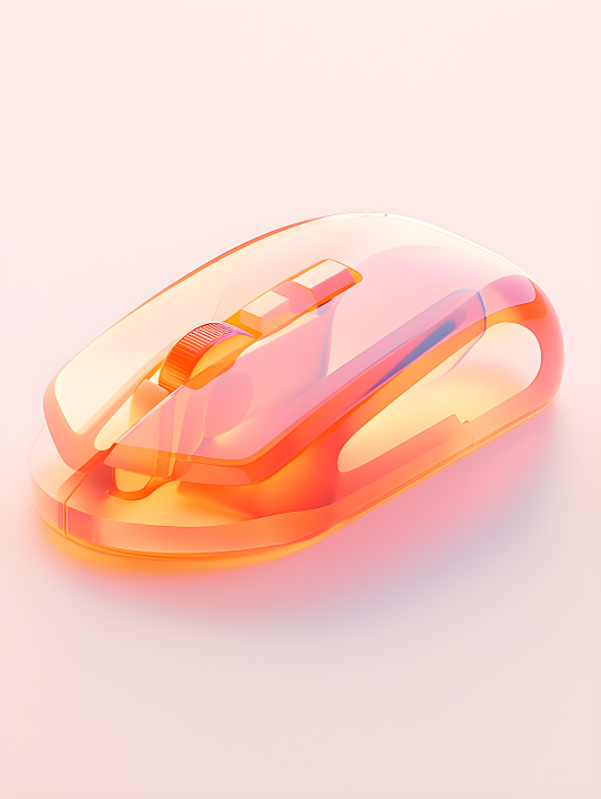 3D透明计算机鼠标玻璃融化摄影版权图片下载