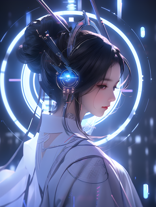 汉服女子摄影展览摄影版权图片下载
