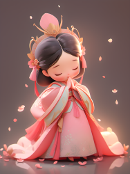 中国风童话梦幻色彩的女孩摄影图片