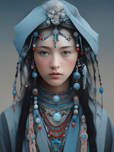 中国民族传统服饰摄影图片