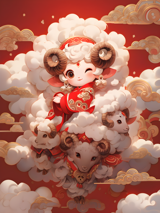 小羊唯美十二生肖怪兽摄影版权图片下载