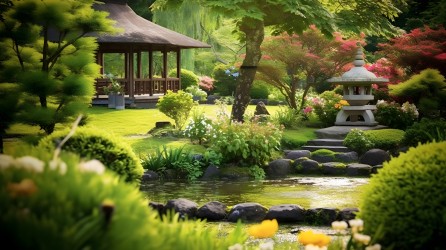 美丽花园摄影图片