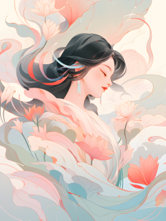 中国女性抽象绘画