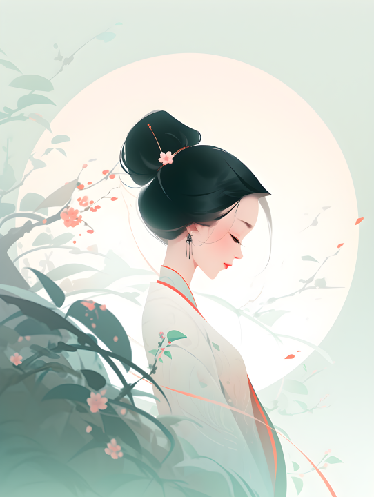 中国女性抽象绘画禅意艾米·索风格的轻盈抽象封面艺术摄影图版权图片下载