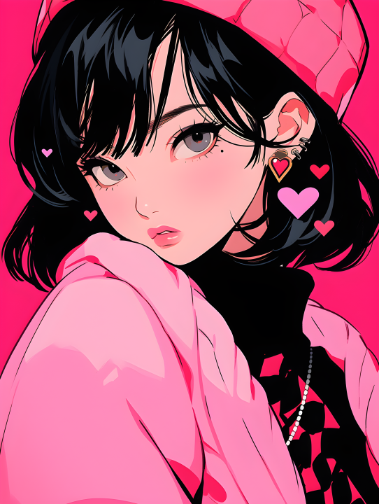 鲜活少女之心，大胆色彩的摄影版权图片下载