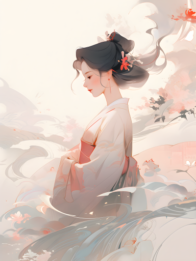 古典中式淡雅美女高清图