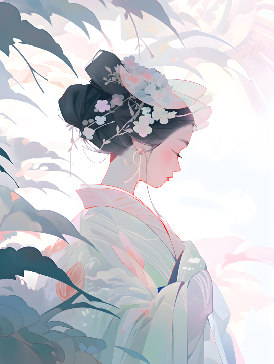 中国女性抽象摄影图版权图片下载