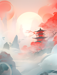 中国风山水摄影图