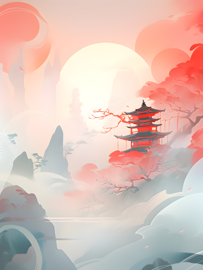 中国风山水摄影图