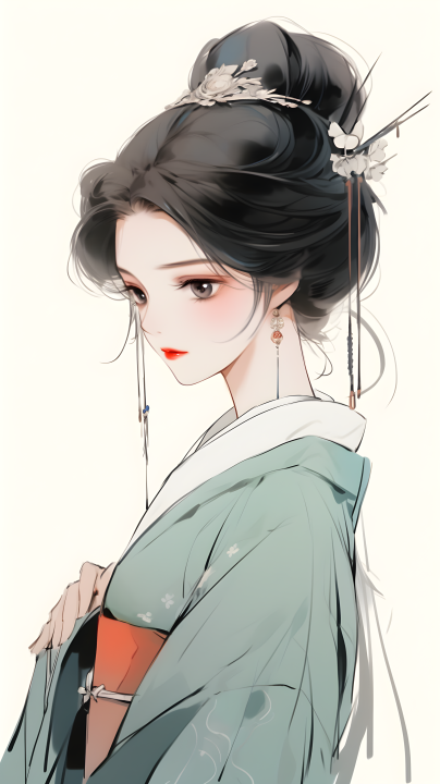 中国传统水墨仙女摄影图版权图片下载