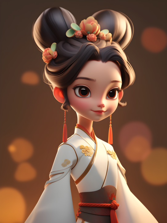 中国传统服饰中的可爱玩具雕塑摄影图版权图片下载