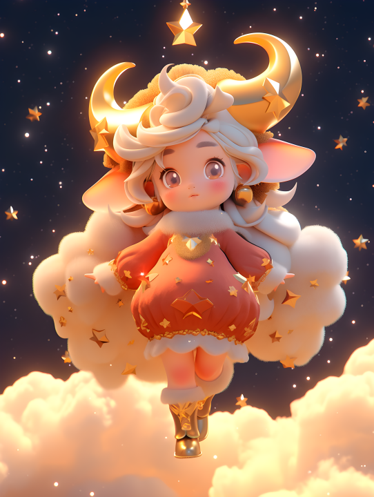 甜蜜笑容的星座女孩摄影版权图片下载