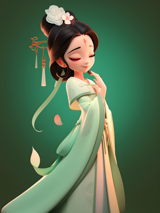 古风红衣少女摄影版权图片下载