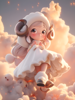 大眼睛可爱的星座女孩摄影图片