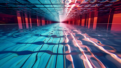 水下泳池摄影图片