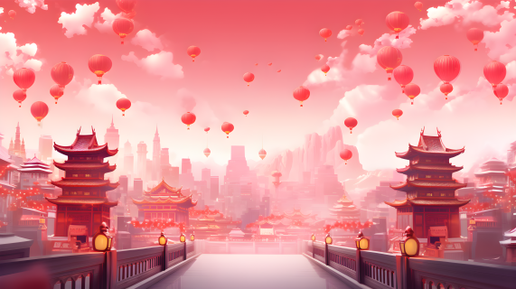 春节城市景观摄影图片