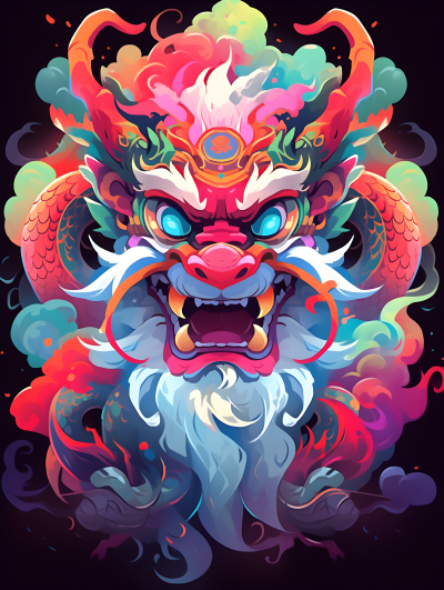 财神可爱中国龙摄影图片