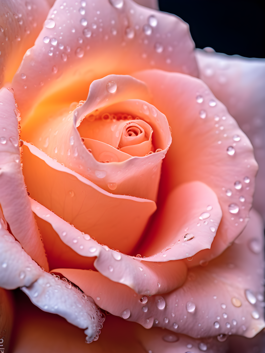 清晨细雨中的鲜花水珠摄影图版权图片下载