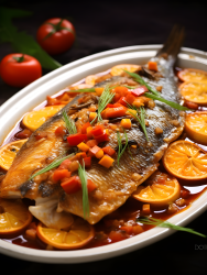 中国美食麻辣烤鱼摄影图片