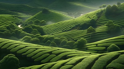 印度茶园风景摄影图片