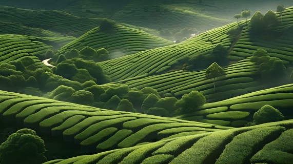 印度茶园风景摄影图片