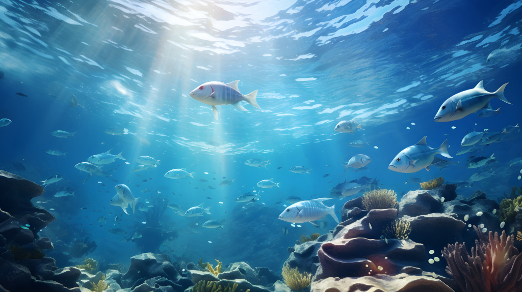 海底游动的鱼摄影版权图片下载