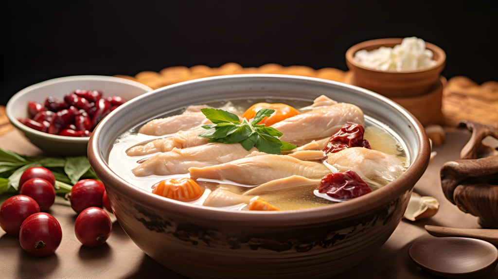冬季滋补美味鸡汤摄影版权图片下载