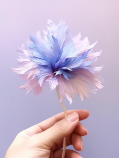 梦幻光影中的蓝花摄影图