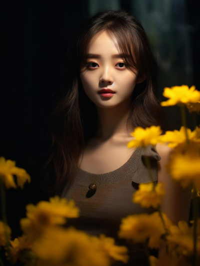 典雅女生风格摄影图