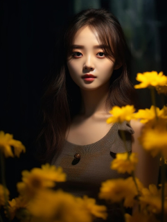 典雅女生风格摄影图