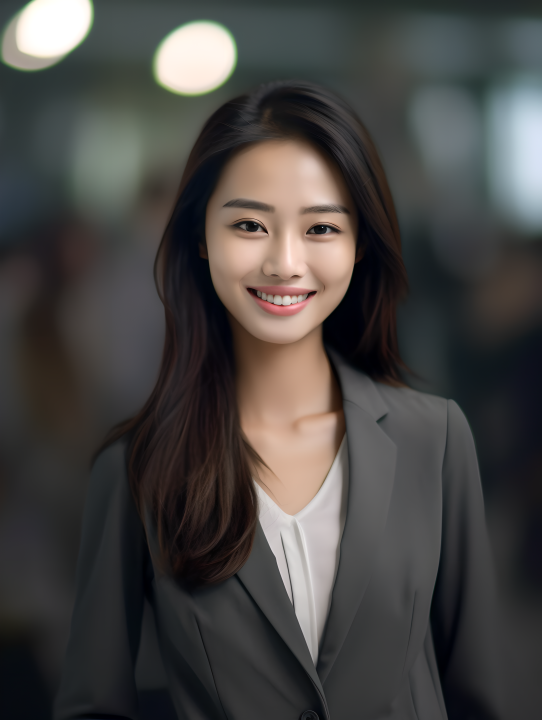 职场精英自然姿态的亚洲女性摄影版权图片下载
