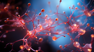 极致放大的神经元摄影图